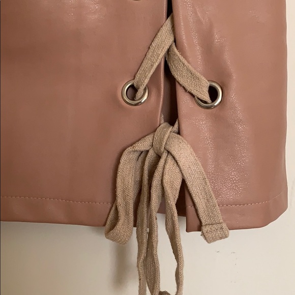 FAUX LEATHER lace up skirt! - Picture 2 of 3
